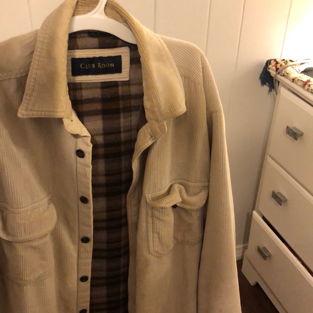 Corduroy button up oversized jacket